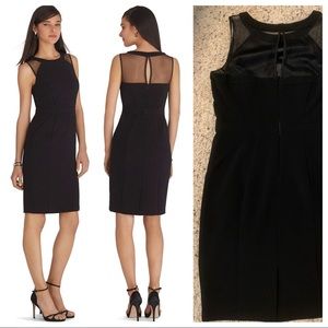 WHBM | MESH ICONIC SHEATH LBD COCKTAIL DRESS